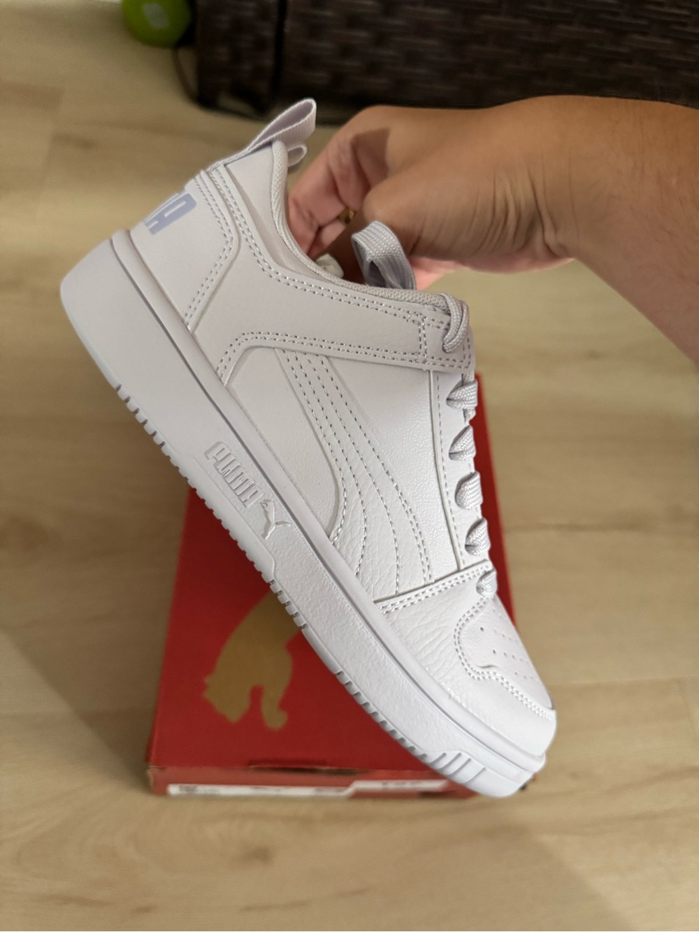 Puma Kids White Low-Top Athletic Sneakers